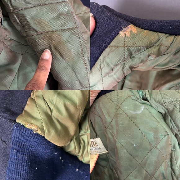 Vintage Empire Sporting Goods Men's Wool Varsity Jacket Size XL, Navy Blur - Picture 6 of 7